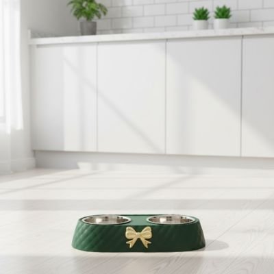 Gamelle Chien | luxe nœud papillon